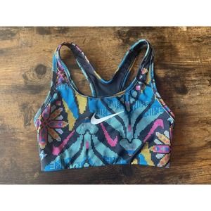 Nike XS Like New Sports Bra Top Compression Dri Fit Beautiful Vibrant Colors